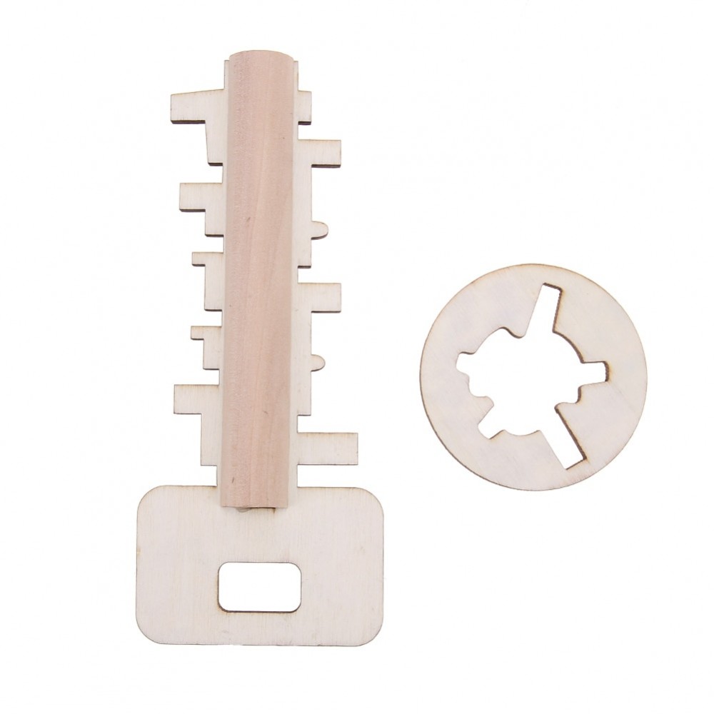 Key Unlock Puzzle Intelligence Educational Toys Puzzles Pre-school Wooden Kids Babies Children Wooden Toy