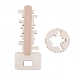 Key Unlock Puzzle Intelligence Educational Toys Puzzles Pre-school Wooden Kids Babies Children Wooden Toy