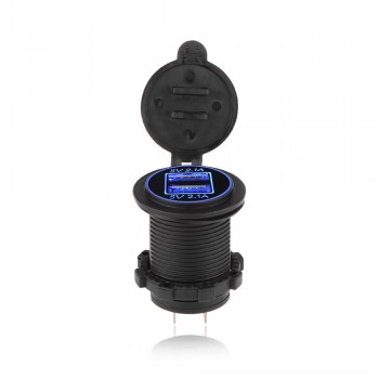 Onever 12-24V USB Charger for Motorcycle Auto Truck ATV Boat  LED Car 4.2A Dual USB Socket Charger Power Adapter Outlet Power