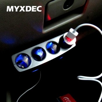 Auto Car Cigarette Lighter Socket Charger 12V / 24V 4 Way Splitter Charger Plug Power Adapter For iphone/samsung
