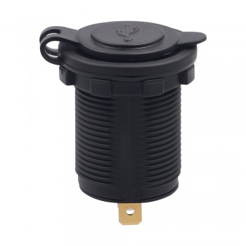 Motorcycle Dual USB Socket Charger Power Adapter Outlet Power 12-24V Mobile Phone Charger with LED for Auto Car Truck ATV Boat