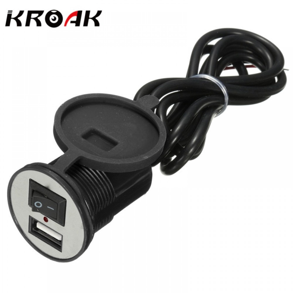 Universal Motorcycle Waterproof USB Charger Adapter Electric Bicycle Handlebar Power Supply Port Socket For Phone GPS MP4