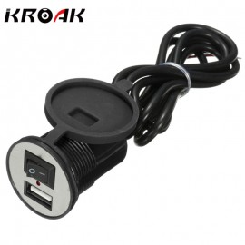 Universal Motorcycle Waterproof USB Charger Adapter Electric Bicycle Handlebar Power Supply Port Socket For Phone GPS MP4