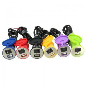 Universal Motorcycle Waterproof USB Charger Adapter Electric Bicycle Handlebar Power Supply Port Socket For Phone GPS MP4
