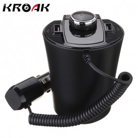 KROAK Unviersal 5V 3.1A Dual USB Car Charger Cigarette Lighter Adapter with LED display Fast Charger For Phone