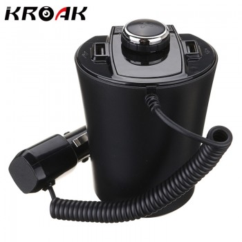 KROAK Unviersal 5V 3.1A Dual USB Car Charger Cigarette Lighter Adapter with LED display Fast Charger For Phone