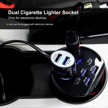 KORSEED Multifuction Car Cigarette Lighter Socket Splitter Power Adapter 3.1A 3 USB Car Charger for Phone DVR Input DC 12V - 24V