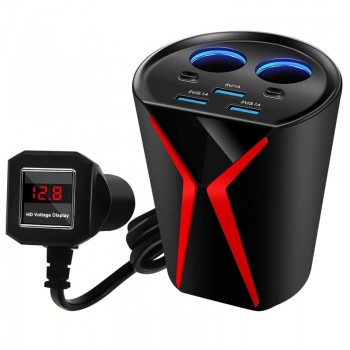 KORSEED Multifuction Car Cigarette Lighter Socket Splitter Power Adapter 3.1A 3 USB Car Charger for Phone DVR Input DC 12V - 24V