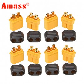 Amass XT60 XT-60 connector 10pcs With Sheath Housing Female / male XT60 plug for RC Lipo Battery wholesale