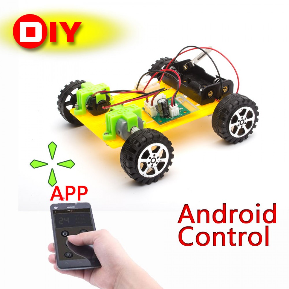 DIY Plastic Model Kit Mobile Phone Remote Control Toy Set Kids Physics Science Experiment Assembled rc cars radio control