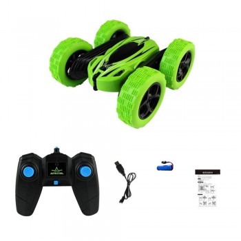 UTTORA Remote Control Cars Stunt Rc Car High Speed Flashing 3D Flip Green amp; Blue Carro Controle Remoto Toys For Children