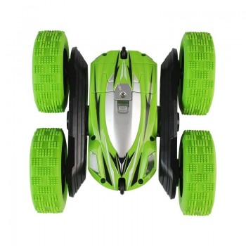 UTTORA Remote Control Cars Stunt Rc Car High Speed Flashing 3D Flip Green amp; Blue Carro Controle Remoto Toys For Children