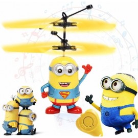 Minion drone RC Helicopter Aircraft Mini drone Fly Flashing helicopter Hand Control RC Toys Minion Quadcopter Dron LED Kids Toys