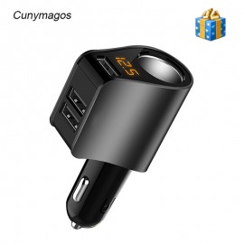 Universal 3 USB Car Charger Quick Charge Car Cigarette Lighter Socket Splitter Voltage Monitor Power Adapter 5V 3.1A Car Charger