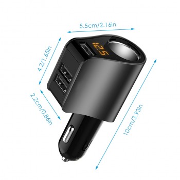 Universal 3 USB Car Charger Quick Charge Car Cigarette Lighter Socket Splitter Voltage Monitor Power Adapter 5V 3.1A Car Charger