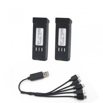 3.7V 500mAH E58 JY019 Battery with 5in1 Charger 3.7V 500mAH Battery Spare Parts for Folding 4-axis UAV D30