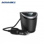 AOSHIKE 12-24V Auto Car Cigarette Lighter Multifunction Dual USB Charger Adapter Cup Shaped for Smart Phone Holder Adapter