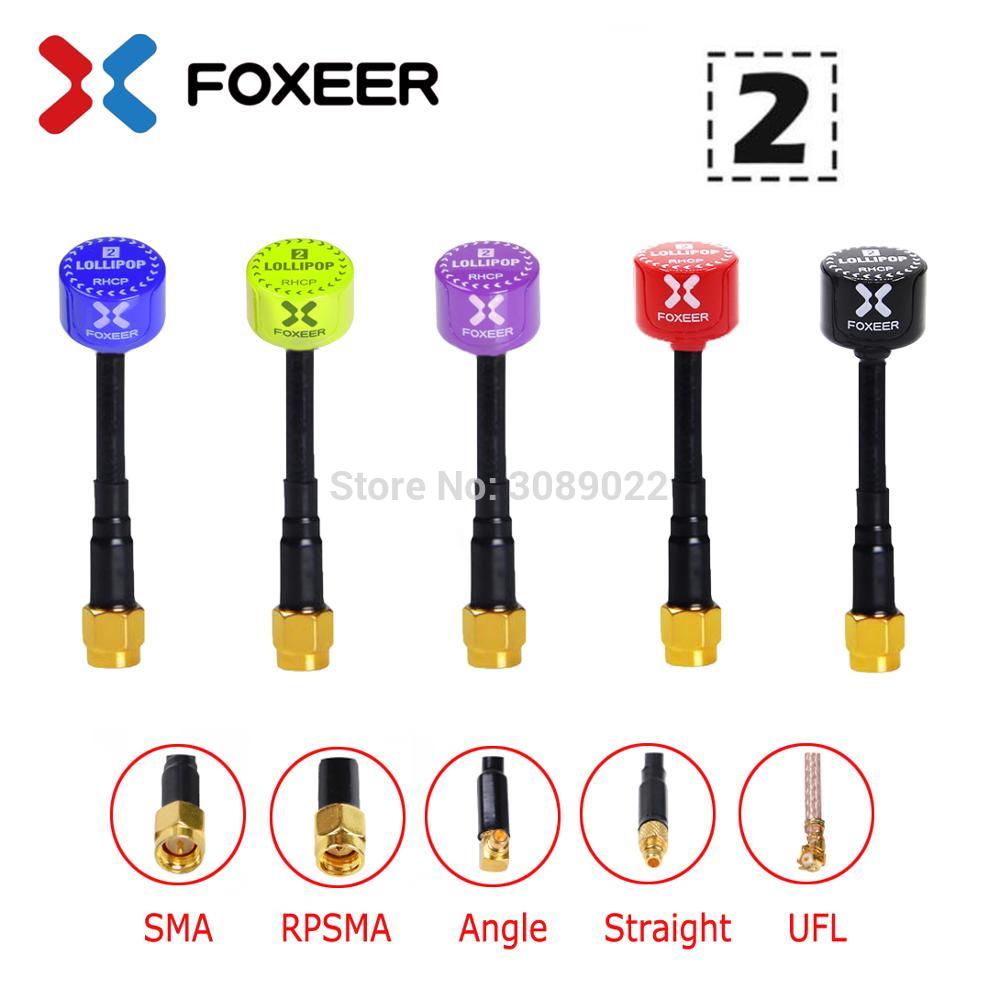 Original Foxeer Lollipop 2 V2 Antenna 5.8G 2.3Dbi TX RX RHCP FPV SMA RPSMA UFL Straight/Angle MMCX 7.2g FPV Antenna For RC Drone