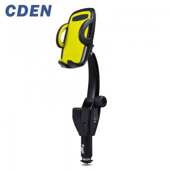 Car Phone Holder Universal Long Arm for Samsung  Iphone Dual USB Charger Car Charger Support Mobile Car Phone Stand by CDEN