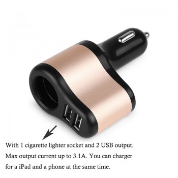 Onever Brand New Universal Dual USB Car Charger Car Cigarette Lighter Socket Charger for Phone Tablet Car Styling
