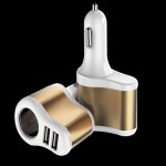 Dual USB Car Cigarette Lighter Power Socket Splitter Power Adapter Charger Socket