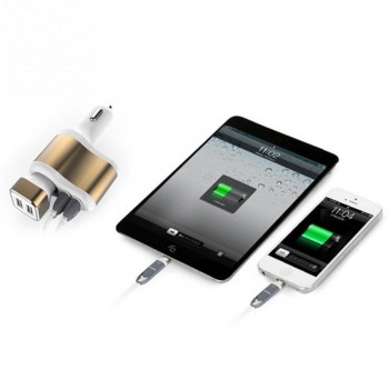 Dual USB Car Cigarette Lighter Power Socket Splitter Power Adapter Charger Socket