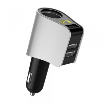 KORSEED Car Cigarette Lighter Socket Splitter Power plug 3 USB Car Fast Charger 12V - 24V for cellphone GPS Ipod Pad etc