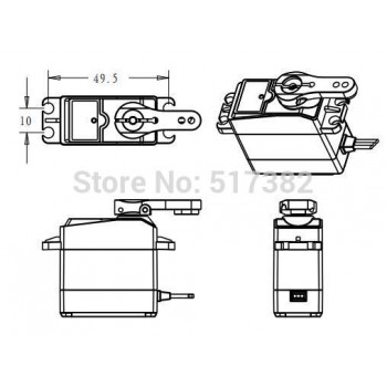 1 X Waterproof servo DS3218 Update and PRO high speed metal gear digital servo baja servo 20KG/.09S for 1/8 1/10 Scale RC Cars
