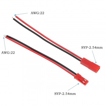 2/10 Pairs 100mm 10cm Male Female 2-Pin Connector JST Plug Cable For RC BEC Battery Helicopter DIY FPV Drone Quadcopter