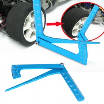 Blue Adjustable Ruler Adjusting Height And Wheel Rim Camber Multi-functional Multi Angle Measuring Template Tool RC Accessory