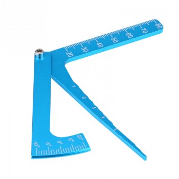Blue Adjustable Ruler Adjusting Height And Wheel Rim Camber Multi-functional Multi Angle Measuring Template Tool RC Accessory