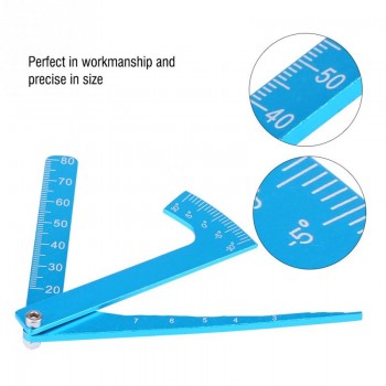 Blue Adjustable Ruler Adjusting Height And Wheel Rim Camber Multi-functional Multi Angle Measuring Template Tool RC Accessory