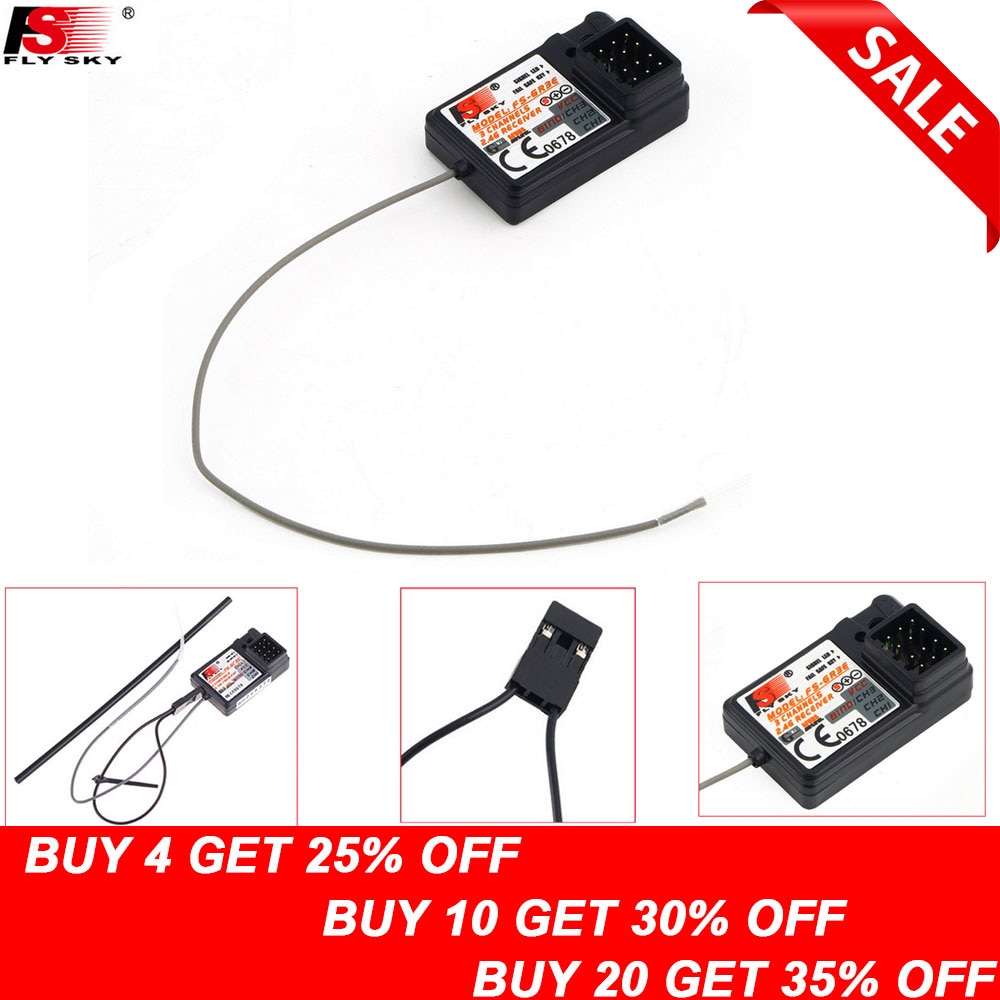 Flysky FS-GR3E 3 Channel 2.4G GR3E Receiver with Failsafe GT3B GR3C Upgrade for RC Car Truck Boat GT3 GT2 Transmitter
