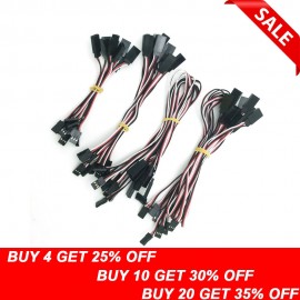 10pcs 100mm/150mm/300mm/500mm RC Servo Extension Cord Cable Wire Lead JR For Rc Helicopter Rc Drone