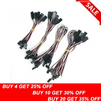 10pcs 100mm/150mm/300mm/500mm RC Servo Extension Cord Cable Wire Lead JR For Rc Helicopter Rc Drone
