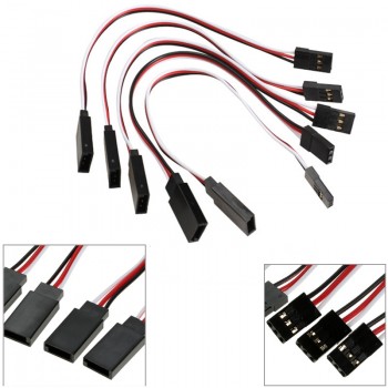 10pcs 100mm/150mm/300mm/500mm RC Servo Extension Cord Cable Wire Lead JR For Rc Helicopter Rc Drone