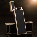 2018 ultra-thin Pulse arc Lighter Metal Novelty USB Lighter Rechargeable windproof Smokeless Electric lighter