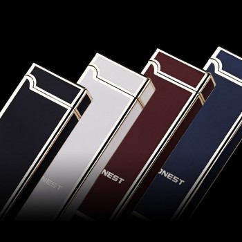 2018 ultra-thin Pulse arc Lighter Metal Novelty USB Lighter Rechargeable windproof Smokeless Electric lighter