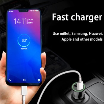 Universal 2018 new 5V 3.1A Dual USB With Blue led light Car Auto usb power adapter Socket for Iphone Xiaomi Huawei Samsung