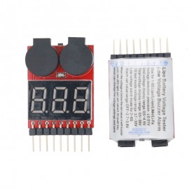 Digital 2 IN1 Low Buzzer Alarm 1S-8S Lipo Li-on Fe RC Voltage Meter Monitor Tester for Helicopter Battery 35%Off