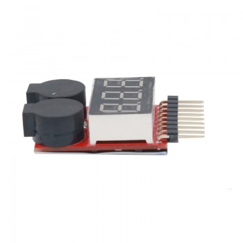 Digital 2 IN1 Low Buzzer Alarm 1S-8S Lipo Li-on Fe RC Voltage Meter Monitor Tester for Helicopter Battery 35%Off