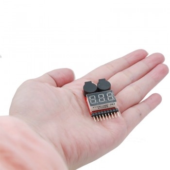 Digital 2 IN1 Low Buzzer Alarm 1S-8S Lipo Li-on Fe RC Voltage Meter Monitor Tester for Helicopter Battery 35%Off