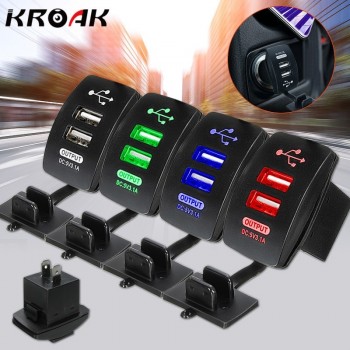 Universal Dual USB Car Charger Power Adapter 12-24 V 3.1A Dual USB Socket Charger For iPhone 5 6 6S For Ipad/Samsung Tablet