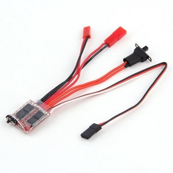 20A Motor Speed RC ESC 2KHz Forward Reverse Brush Brake RC 2S for Controller Boat Car Prototank Top Regulator for free