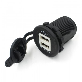 Universal 12-24V Car Auto Boat Caravan Cigarette Lighter Socket amp; Dual USB Power Adapter Charger amp; LED Digital Voltmeter Combo