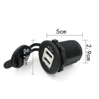 Universal 12-24V Car Auto Boat Caravan Cigarette Lighter Socket amp; Dual USB Power Adapter Charger amp; LED Digital Voltmeter Combo