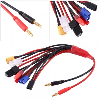 Hot 8 in 1 Lipo Battery Multi Charging Plug Convert Cable Line for IMAX B6 Charger RC Part