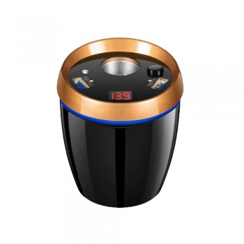 Aoshike QC3.0 4.8A Cup Holder Cigarette Lighter Sockets Car Charger Power Adapter 2 USB Ports Intelligent For Iphone LCD Display