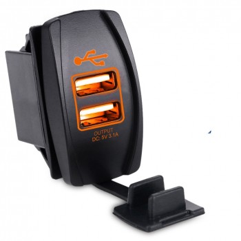 Urbanroad DC 12-24V Dual USB Port Car Charger Cigarette Lighter Socket Power Adapter Splitter 5V 3.1A For IPhone 6 6S 7 Samsung