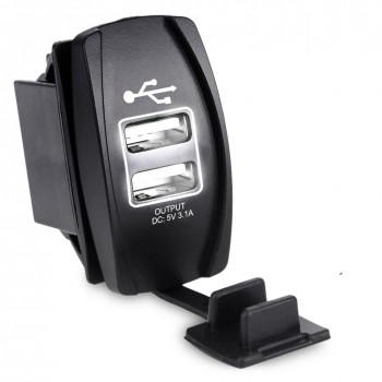 Urbanroad DC 12-24V Dual USB Port Car Charger Cigarette Lighter Socket Power Adapter Splitter 5V 3.1A For IPhone 6 6S 7 Samsung
